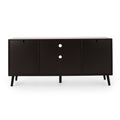 Tv Stand Dark Brown 50 59 Inches Wood
