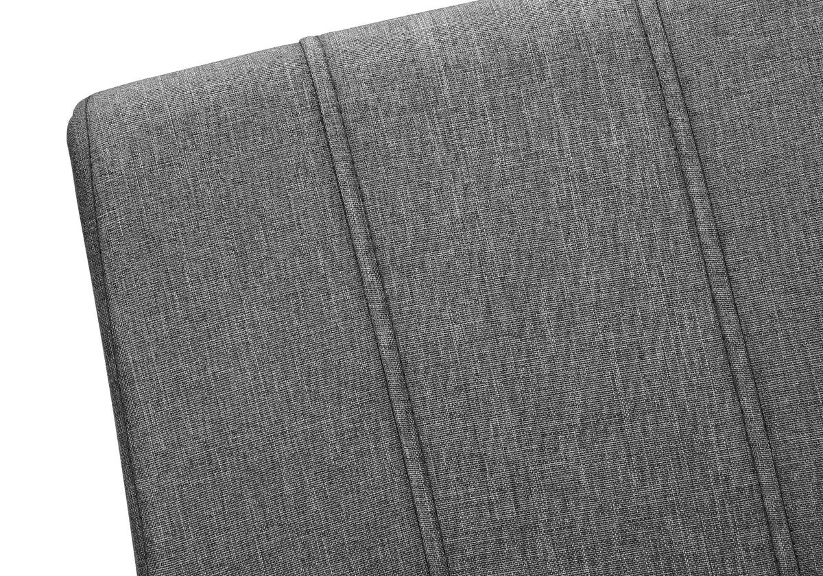 Dining Chair, Set Of 2, Side, Upholstered, Kitchen, Dining Room, 39" Height, Grey Fabric, Chrome Metal, Contemporary, Modern Grey Foam Polyester