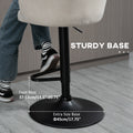 Homcom Adjustable Swivel Bar Stools Set Of 2, Linen Touch Fabric, Beige Beige Polyester