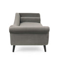Chaise Lounge Taupe Velvet 2 Seat