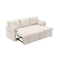 United We Win Furniture, Modular L Shaped Sofa, Modular Long Sofa With Reversible Chaise Lounge, Sofa Bed, Sleeper Sofa, Modular Sofa Combination With Storage Seats. Beige Velvet 3 Seat