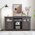 2 Doors Cabinet Farmhouse Cabinet, Farmhouse Tv Stand Barn Design,Modern Farmhouse Tv Media Stand, Large Barn Inspired Home Entertainment Console,Grey, 60.23