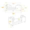 77.95'' Wide Modern Double Sided Upholstered Chaise Lounge Indoor,Chenille Fabric Sleeper Sofa Couch With 4 Throw Pillows, Daybed With Rubberwood Legs For Living Room, Bedroom, Apartment,Gray Gray
