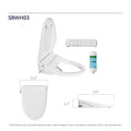 Smart Bidet Toilet Seat With Side Knob Adjustable Heated Seat With Water Temperature And Pressure Adjustment Portable Bidet With Automatic Nozzle Cleaning White Plastic