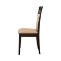 Set Of 2 Upholstered Side Chairs, Cappuccino And Tan Solid Cappuccino Dining Room Dining Chairs Set Of 2 Mdf,Microfiber