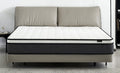 Hybrid 10 Inch Queen Mattress In A Box, Pillow Top Bed Cushion Withand Hypoallergenic Design, Medium Firm For Lumbar Support White Gray Foam Spring Queen