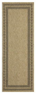 Earth Gc Ntl1006 Jute Black 7 Ft. 10 In. X 10 Ft. 3 In. Indoor Outdoor Area Rug Natural Black Polyester Polypropylene