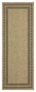Earth Gc Ntl1006 Jute Black 5 Ft. 3 In. X 7 Ft. 3 In. Indoor Outdoor Area Rug Natural Black Polyester Polypropylene