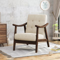 Sofa 1 Seater Beige Fabric