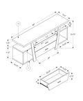 Tv Stand, 60 Inch, Console, Media Entertainment Center, Storage Drawers, Living Room, Bedroom, Brown Laminate, Contemporary, Modern Taupe 80 89 Inches Particle Board