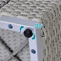 Outdoor Garden Patio Furniture 2 Piece Pe Rattan Wicker Sectional Cushioned Sofa Chair With Cushions Grey Rattan