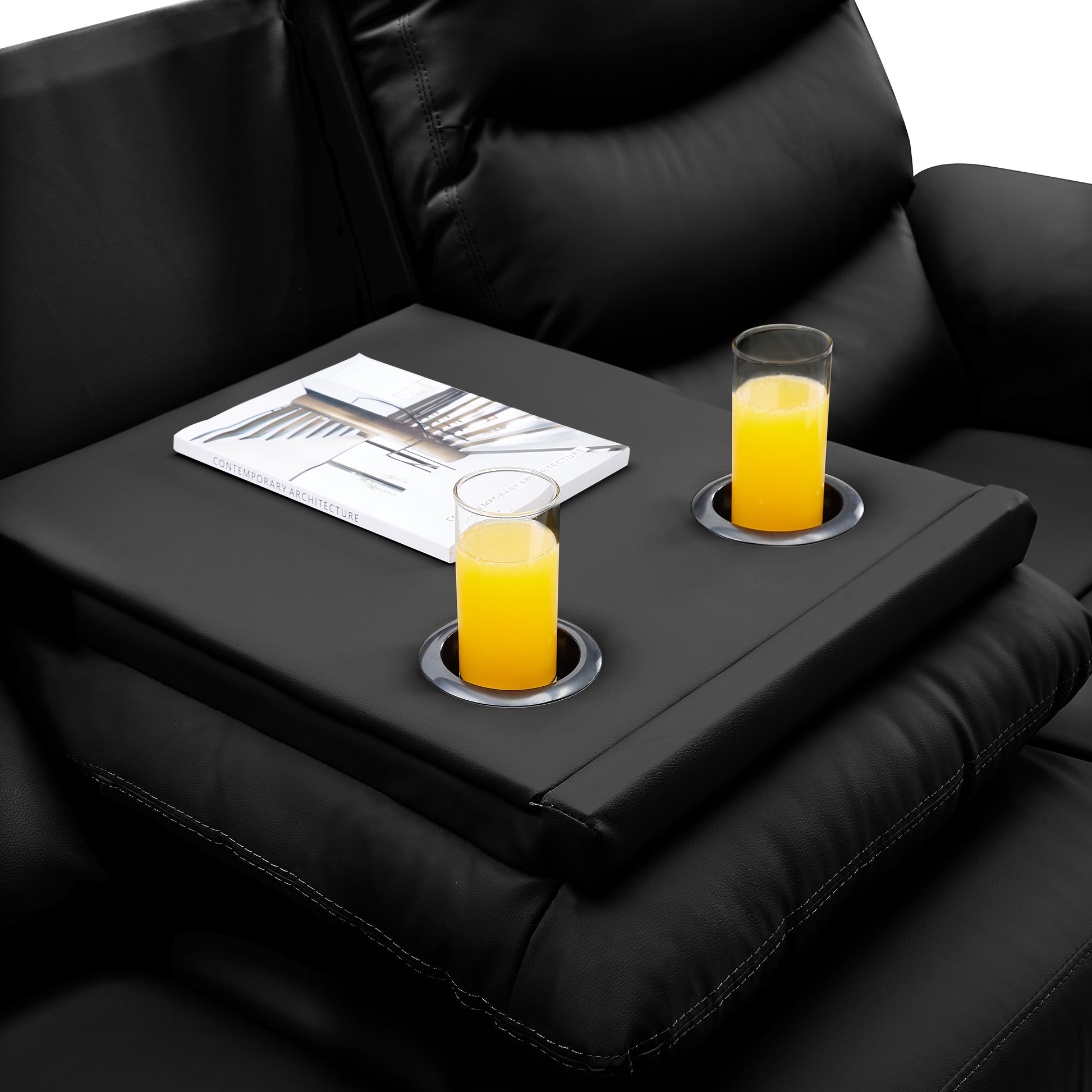 3 Seater Motion Sofa Black Pu W22343698 K2553P167003 Black Pu 3 Seat
