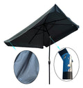 10 X 6.5Ft Patio Umbrella Outdoor Waterproof Umbrella With Crank And Push Button Tilt For Garden Backyard Pool Swimming Pool Market Gray Metal