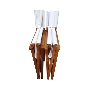 Folding Chair Wooden Director Chair Canvas Folding Chair Folding Chair 2Pcs Setpopulus Canvas Colorwhite Natural Solid Wood