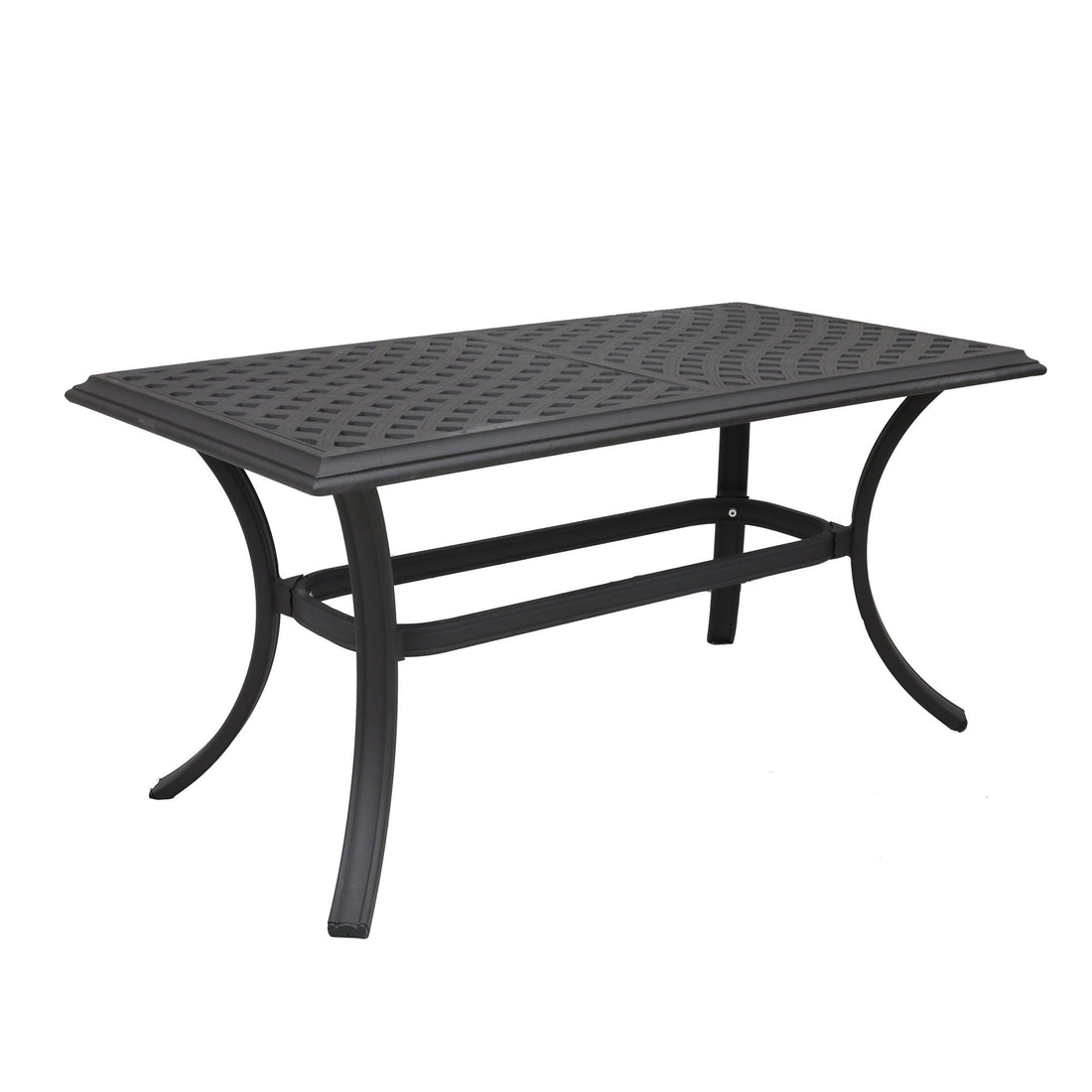 Coffee Table, Espresso Brown Brown Aluminum