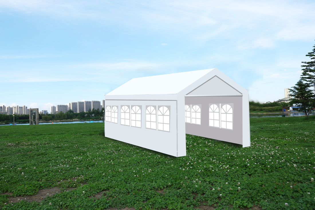 Canopy Garage White Steel
