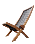 Folding Roping Wood Chair Natural Solid Wood