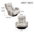 Adjustable Head And Waist, Game Chair, Lounge Chair In The Living Room, 360 Degree Rotatable Sofa Chair,Rotatable Seat Leisure Chair Deck Chair,Leisure Sofa And Lounge Chair Combination Cement Grey Linen Linen