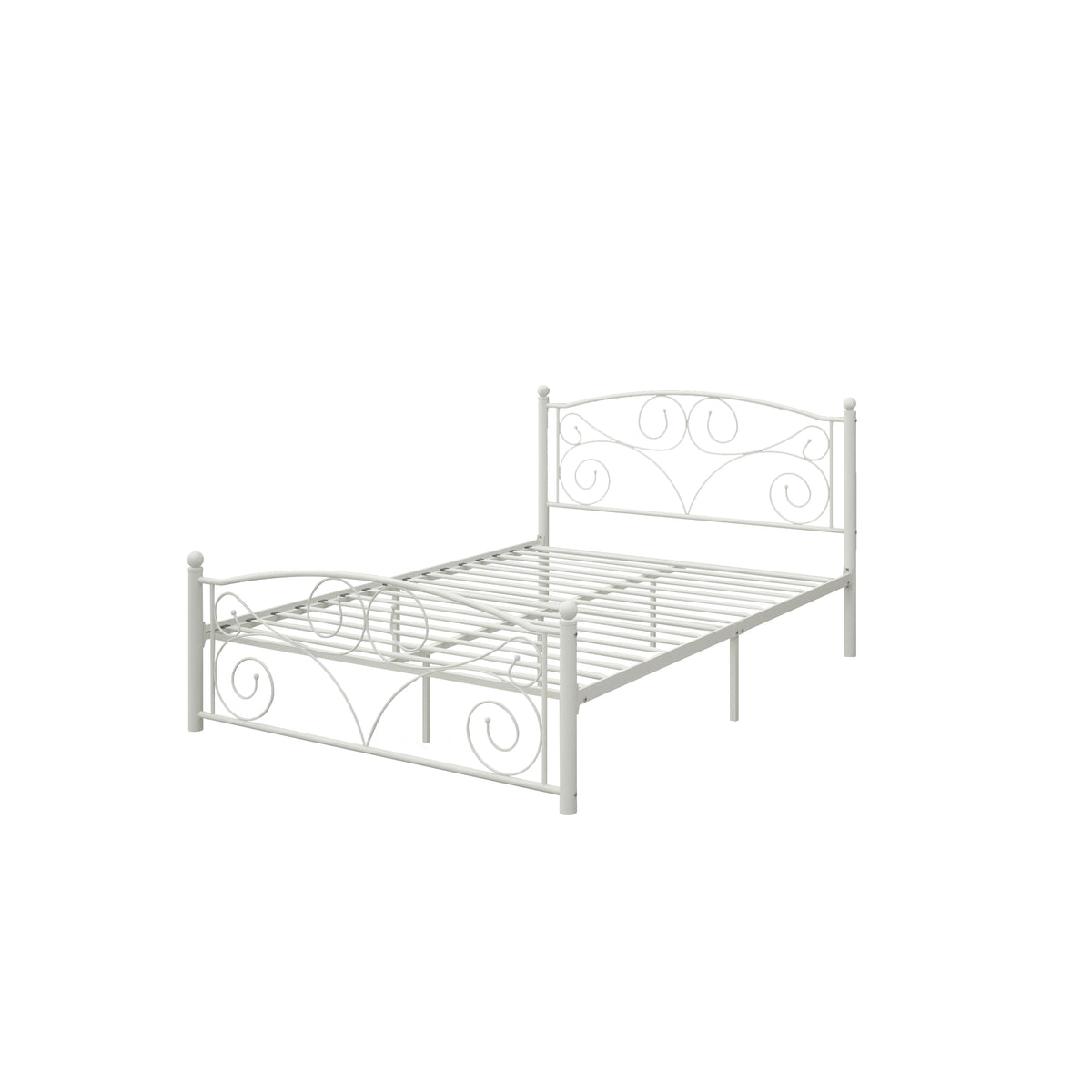 Full Metal Bed Full White Metal