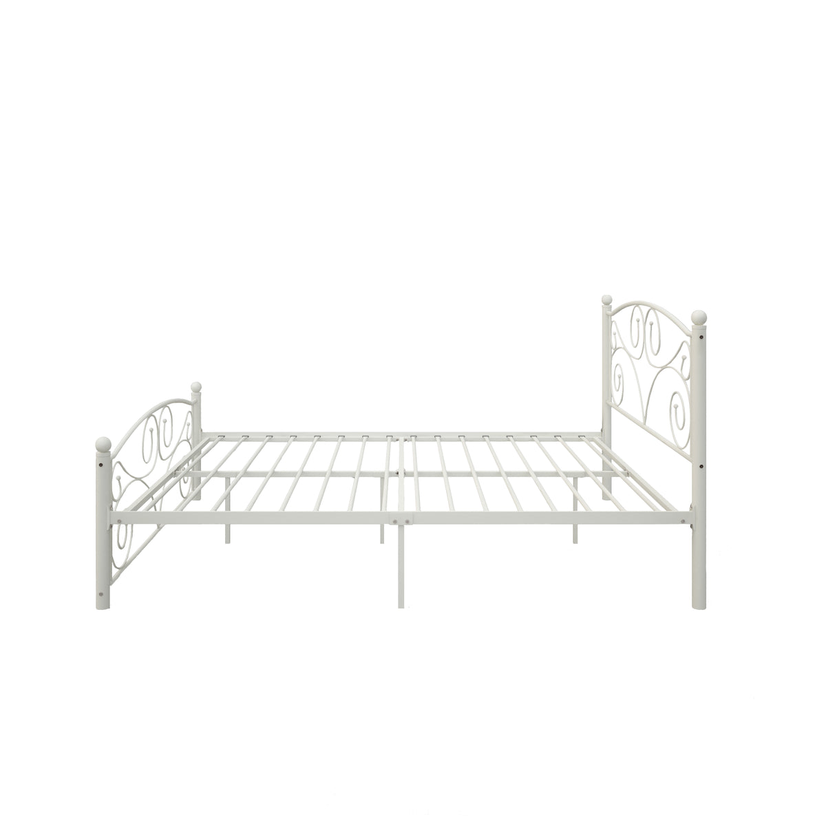 Full Metal Bed Full White Metal