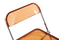 Yellow Clear Transparent Folding Chair Chair Pc Plastic Living Room Seat Yellow Steel