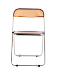 Tea Yellow Clear Transparent Folding Chair Chair Pc Plastic Living Room Seat Zdy Huang 4 Yellow Steel