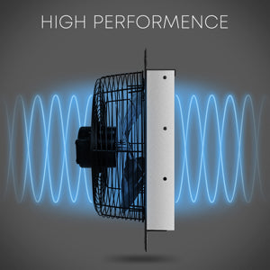 20 Inch Shutter Exhaust Fan Aluminum, High Speed 1190 Rpm, 3368 Cfm Silver Aluminium