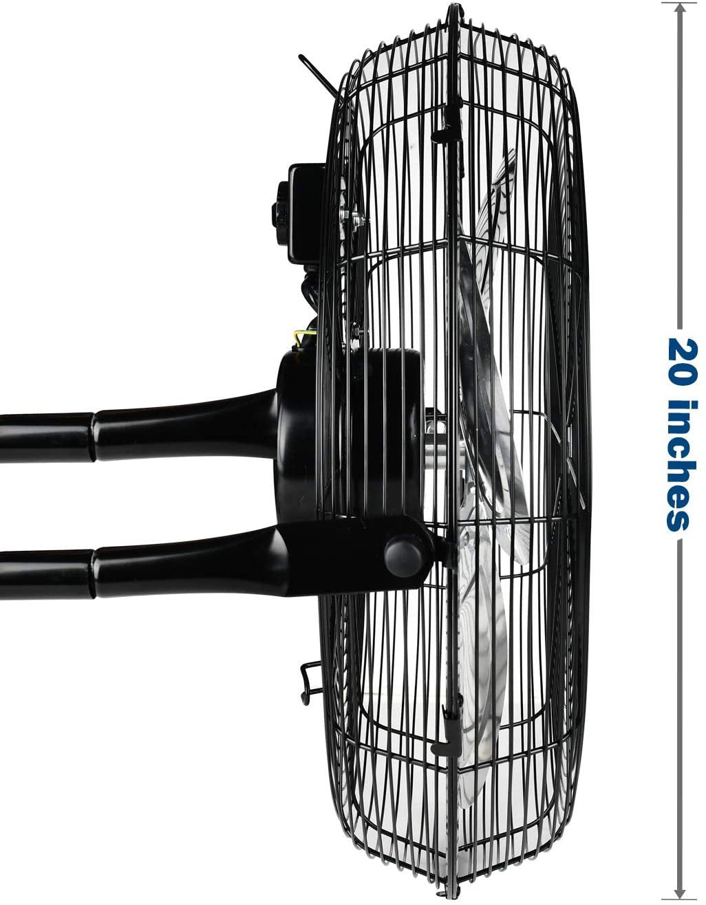 Simple Deluxe 20 Inch 3 Speed High Velocity Heavy Duty Metal Industrial Floor Fans Quiet For Home, Commercial, Residential, And Greenhouse Use, Outdoor Indoor, Black, 2 Pack Black Metal