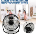 Simple Deluxe 20 Inch 3 Speed High Velocity Heavy Duty Metal Industrial Floor Fans Quiet For Home, Commercial, Residential, And Greenhouse Use, Outdoor Indoor, Black, 2 Pack Black Metal