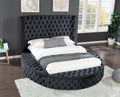 Queen 5 Pc Bedroom Set Made With Wood In Black Color Box Spring Not Required Queen Black Wood 4 Piece Set Bedroom Bed Included,Chest Included,Dresser Included,Mirror Included,Nightstand Included Contemporary,Modern Solid Wood Mdf Velvet Tufted Wood
