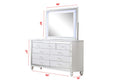 Sterling King 4 Pc Led Bedroom Set Made With Wood In White Color King White Wood 4 Piece Set Bedroom Bed Included,Dresser Included,Mirror Included,Nightstand Included Contemporary,Modern Wood