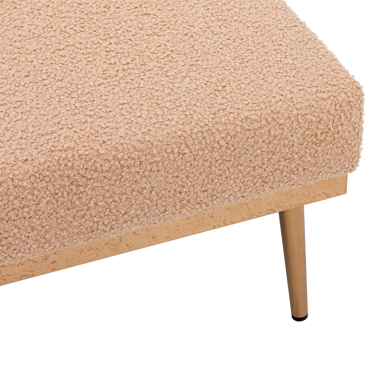 Coolmore Fashionable And Classic Style Chaise Lounge Chair Accent Chair For Living Room, Bedroom Camel Teddy Camel Teddy Foam Teddy