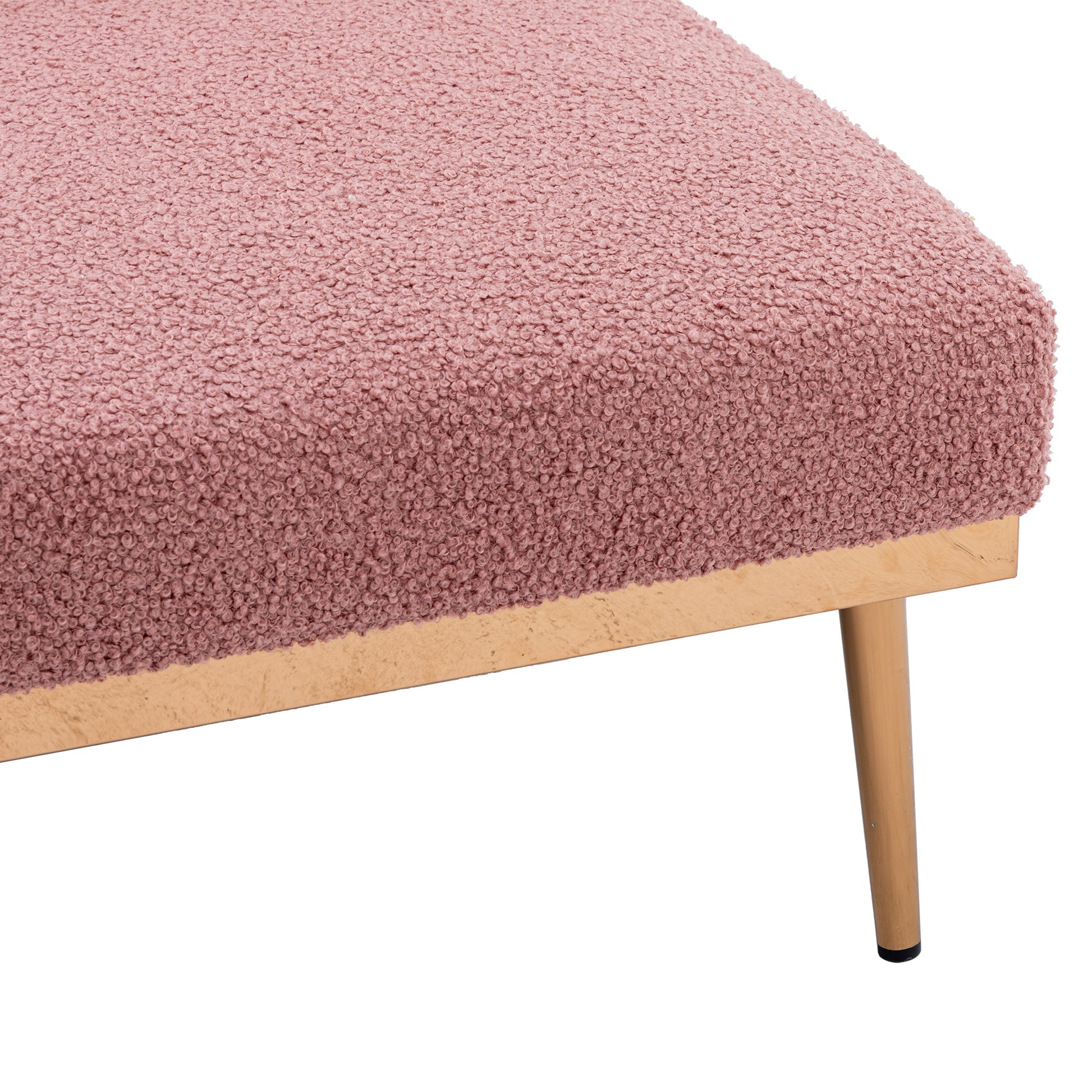 Coolmore Fashionable And Classic Style Chaise Lounge Chair Accent Chair For Living Room, Bedroom Brush Pink Teddy Brush Pink Teddy Foam Teddy