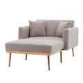 Coolmore Fashionable And Classic Style Chaise Lounge Chair Accent Chair For Living Room, Bedroom Grey Teddy Grey Teddy Foam Teddy