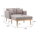 Coolmore Fashionable And Classic Style Chaise Lounge Chair Accent Chair For Living Room, Bedroom Grey Teddy Grey Teddy Foam Teddy