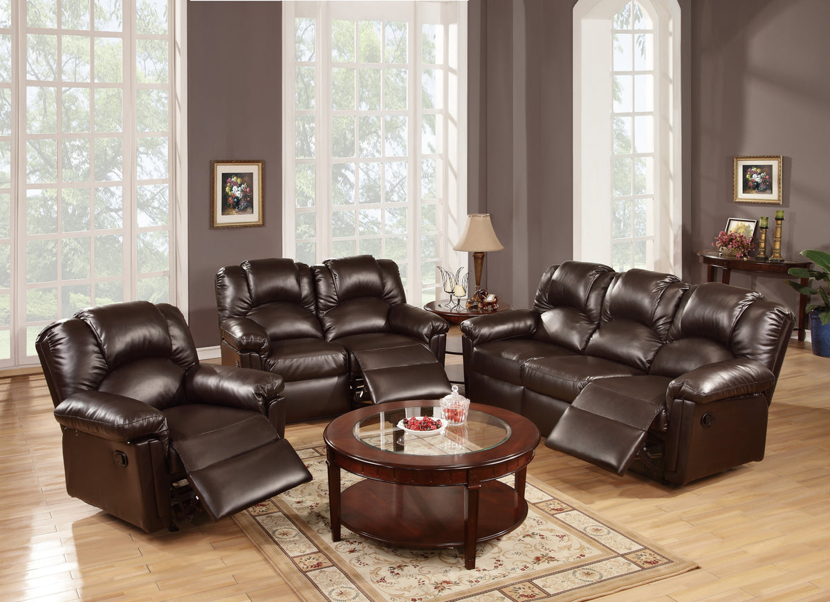 Motion Recliner Chair 1Pc Glider Couch Living Room Furniture Brown Bonded Leather Brown Primary Living Space Contemporary Recliners Solid Back Bonded Leather