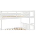 Full Over Full Bunk Bed With Trundle, Convertible To 2 Full Size Platform Bed, Full Size Bunk Bed With Ladder And Safety Rails For Kids, Teens, Adults,White Old Sku:W504S00002 White Pine
