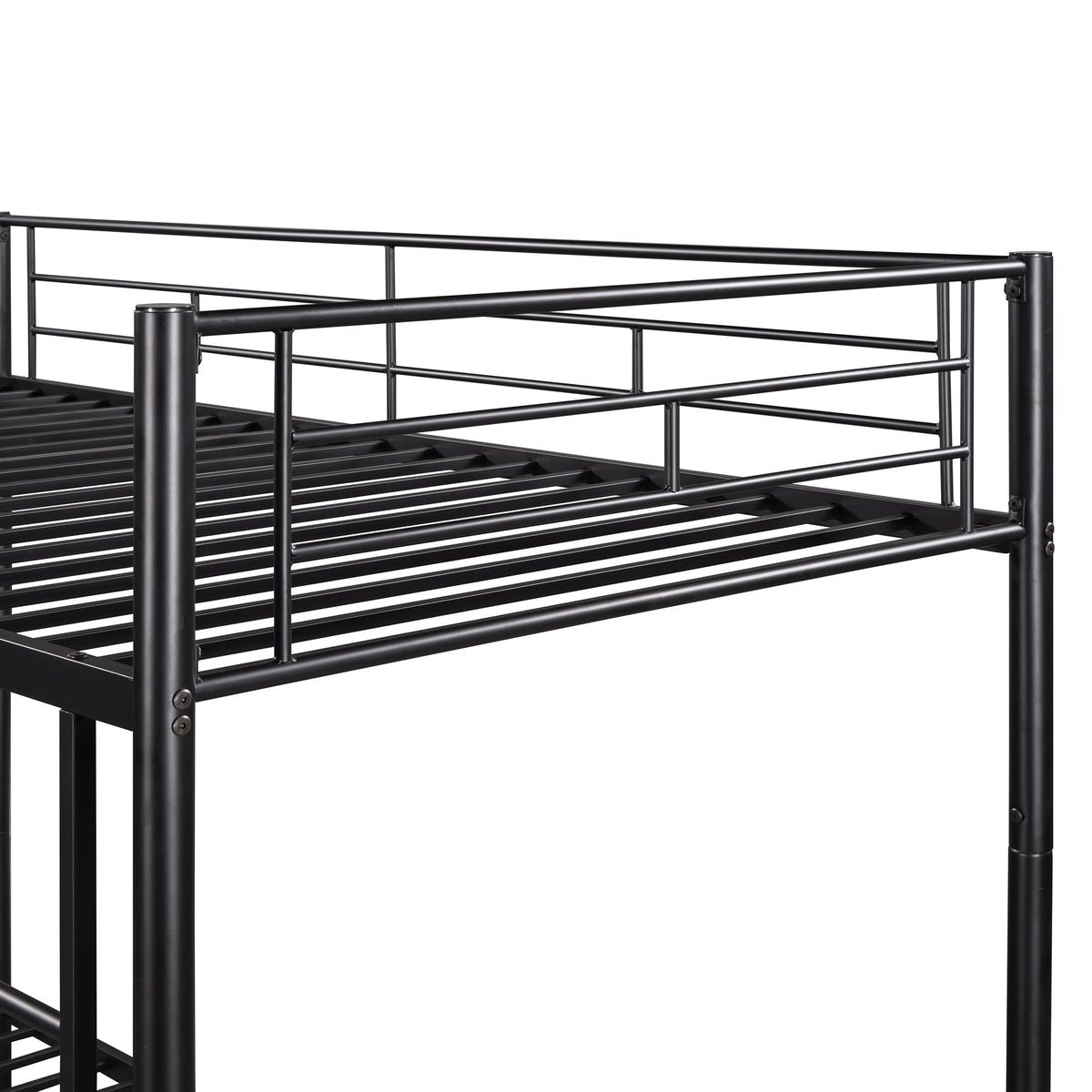 Twin Over Twin Metal Bunk Bed Black Old Sku: Mf189201Baa Black Metal Metal