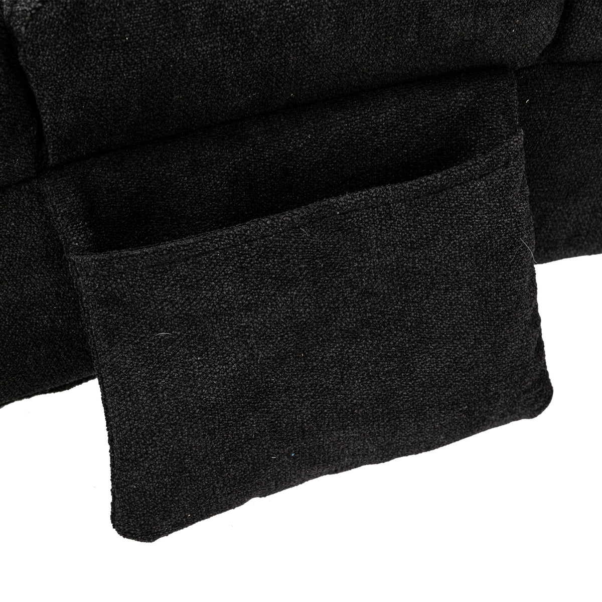 Coolmore Linen Chaise Lounge Indoor Chair, Modern Long Lounger For Office Or Living Room Black Polyester