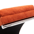 Coolmore Linen Massage Chaise Lounge Indoor With Remote Control,Ergonomic Electric Massage Long Lounger With 5 Modes For Office, Living Room,Bedroom Orange Orange Foam Linen