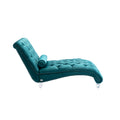 Coomoreleisure Concubine Sofa With Acrylic Feet Teal Velvet
