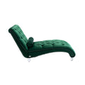 Coomoreleisure Concubine Sofa With Acrylic Feet Emerald Velvet