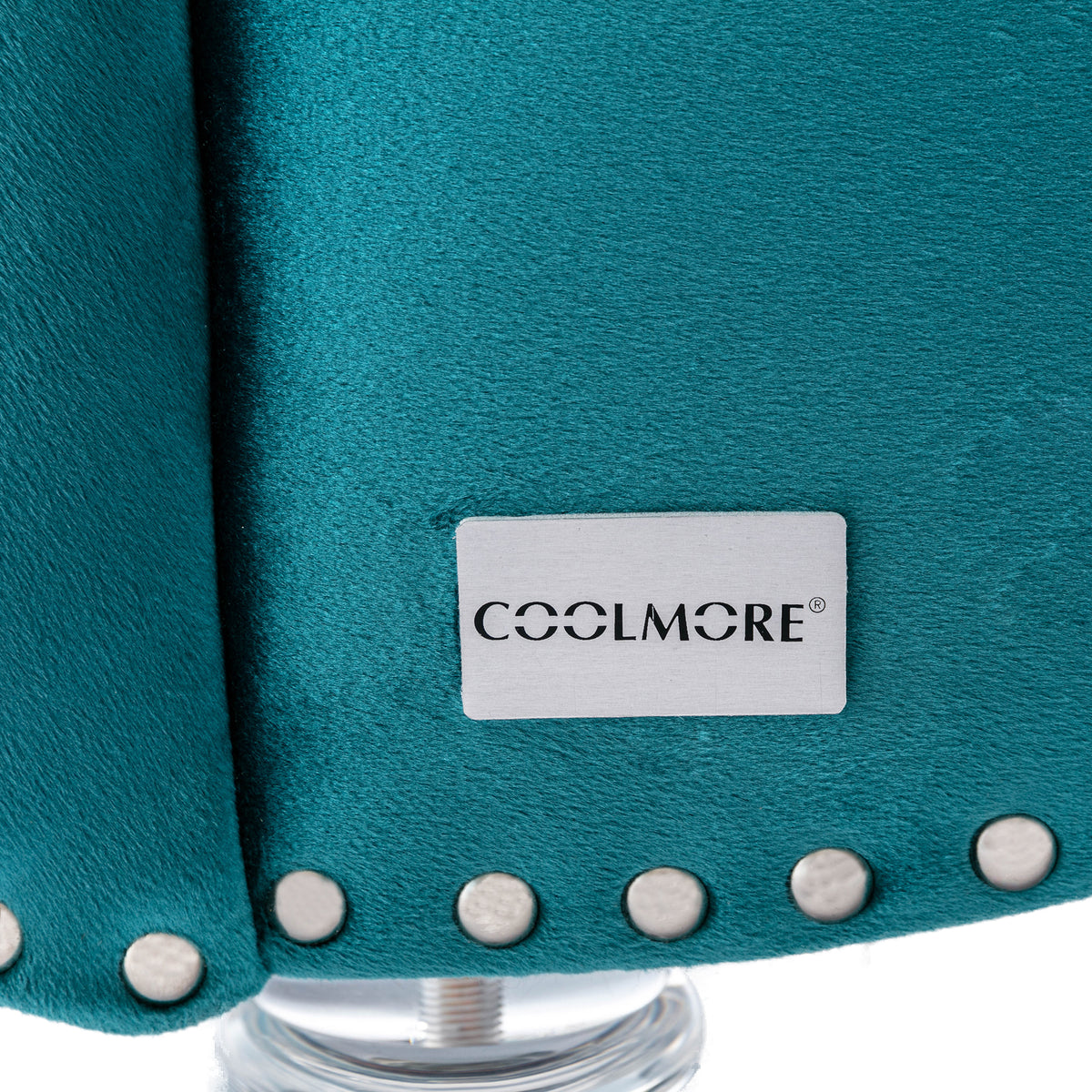 Coomoreleisure Concubine Sofa With Acrylic Feet Teal Velvet