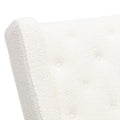 Coolmore Living Room Comfortable Rocking Chair Accent Chair White Teddy Polyester