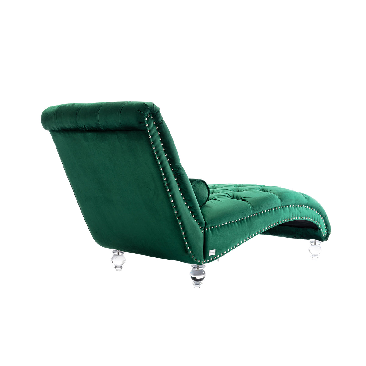 Coomoreleisure Concubine Sofa With Acrylic Feet Emerald Velvet