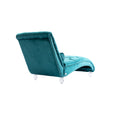 Coomoreleisure Concubine Sofa With Acrylic Feet Teal Velvet