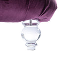 Coomoreleisure Concubine Sofa With Acrylic Feet Purple Velvet