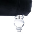 Coomoreleisure Concubine Sofa With Acrylic Feet Black Velvet