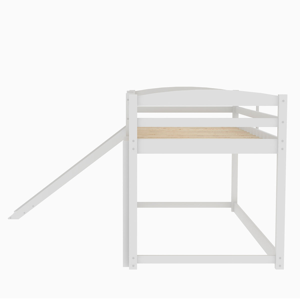 Twin Over Twin Bunk Bed With Convertible Slide And Ladderwhite Old Sku:Wf281725Aak White Pine