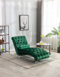 Coomoreleisure Concubine Sofa With Acrylic Feet Emerald Velvet